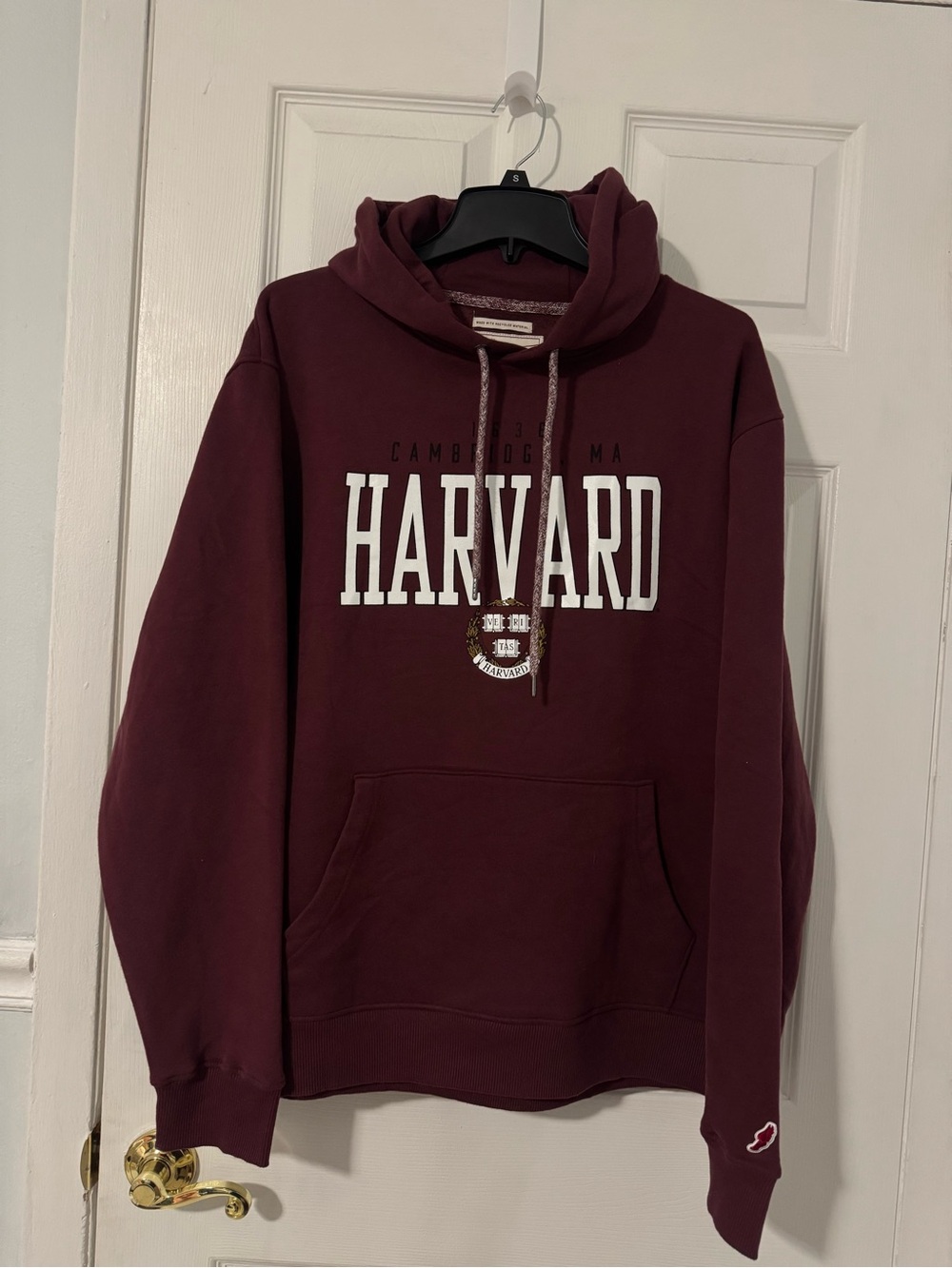 Harvard Men's Maroon Pullover Hoodie